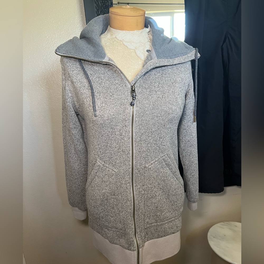 Burton zip gray hoodie xs like new